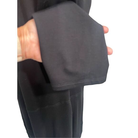 Eileen Fisher Black A-Line Swing Dress Size: Small (plenty of stretch-w/fit M) L - Picture 4 of 11